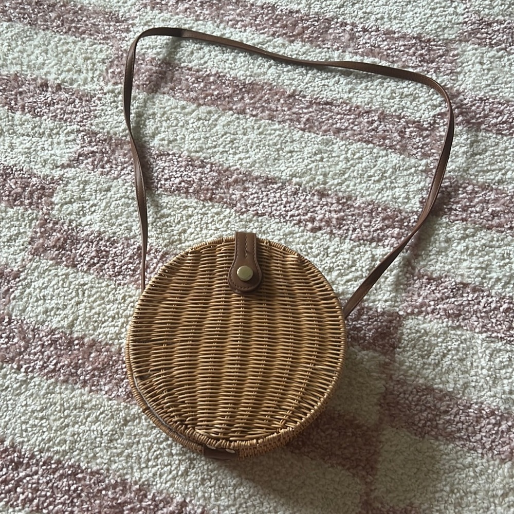 Zara Rattan Purse